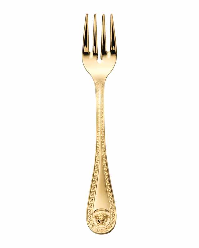 Medusa Gold-Plated Fish Fork